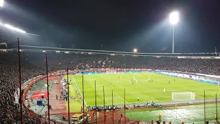 Etoile Rouge de Belgrade - PSG : Le Marakana après la réduction du score (1-2)