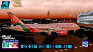 RFS - Real Flight Simulator -Nairobi to Amsterdam||Full Flight||B787-8|KenyaAirways||FHD||Real Route