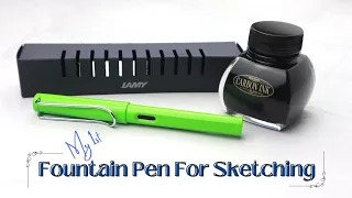 My First Fountain Pen For Sketching / Lamy Safari Unboxing