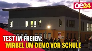 Test im Freien: Wirbel um Demo vor Schule