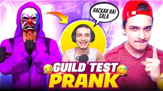 Guild Test Prank With Angry Youtuber 🥵 On Live   - Garena Free Fire