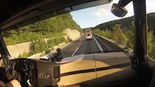 Hängerzug Driving Germany A8 Albaufstieg