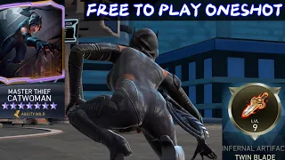 MASTER THIEF CATWOMAN DOES 2 BILLION DMG (NO BETA CLUB OR RAVEN) | INJUSTICE 2 MOBILE