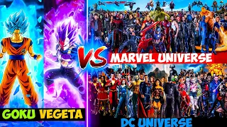 Goku & Vegeta Vs Marvel & DC Superheroes || DBZ Vs MCU & DCEU ||| The Skz Creations