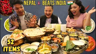 NEPAL BEATS INDIA || MAHARAJA THALI 52 ITEMS || FT: Miss Nepal Earth 2022 Dr. Sareesha Shrestha