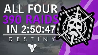 Destiny: ALL 4 RAIDS AT 390! IN 2:50:47! VOG, CROTA, KINGS FALL, WOTM!