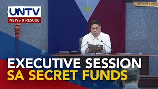 Senado, pinaiimbestigahan ang leakage ng impormasyon sa executive session sa secret funds