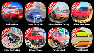 Horizon Chase,Street Racing HD,Ultimate Real Car Parking,GT Car Stunt Master,Police Car Parking