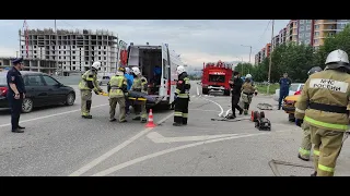 Экстренные службы Урус-Мартановского района провели учение по ликвидации ДТП