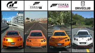 GT SPORT vs FORZA 7 vs FORZA HORIZON 3 vs DRIVECLUB - Nissan GT-R Race