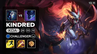 Kindred vs Nocturne Jungle - EUW Challenger - Patch 13.11 Season 13