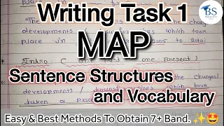 IELTS Writing Task 1- MAP | 7+ band sentence structures | IELTS Writing