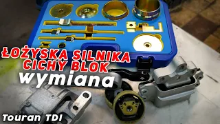 Wymiana pouszki silnika i pod silnikiem VW TOURAN Golf Passat