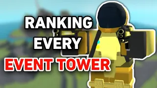 RANKING EVERY EVENT TOWER (SHOWCASE + REVIEW) -Tower Defense Simulator Roblox