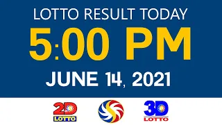 Lotto Results Today June 14 2021 5pm Ez2 Swertres 2D 3D 4D 6/45 6/55 PCSO