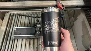 Quick How to laser engrave a Yeti cup! #laser #yeti #custom