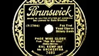 1935 HITS ARCHIVE: Page Miss Glory - Hal Kemp (Skinny Ennis, vocal)