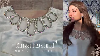 Kinza Hashmi' Inspired Outfit✨ Trending Pakistani style neck hand embroidery work/ Designer outfit