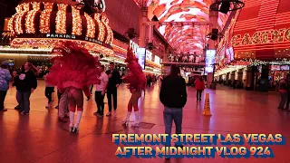 FREMONT STREET LAS VEGAS AFTER MIDNIGHT VLOG 924