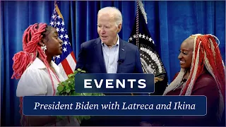 President Biden Meets with Latreca and Ikina in Las Vegas