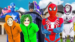 SUPERHERO's Story || Team Spider-Man and Batman Overpower Team Bad Guy Joker (Live Action)