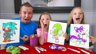 3 Marker Challenge Sonic 2!!! With Our Dad!