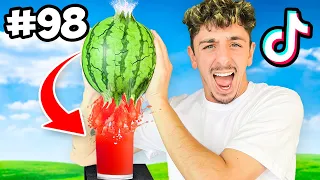 TRYING 100 TIKTOK FOOD HACKS IN 24 HOURS!!