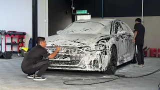 Cleaning an Audi RS6 after a morning drive to Genting - Quick Detailing Wash