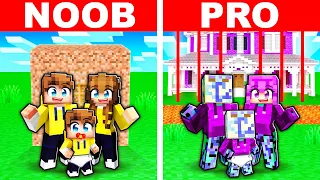 Having a NOOB vs PRO Family In Minecraft!