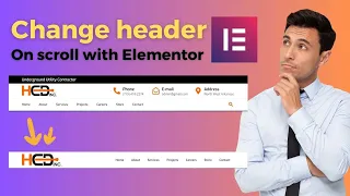How to change header on scroll with Elementor Sticky Headers | Sticky header change on scroll