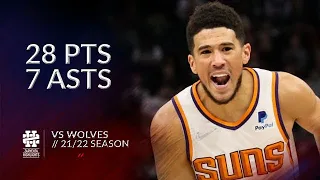 Devin Booker 28 pts 7 asts vs Wolves 21/22 season