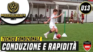 ALLENAMENTO ESORDIENTI CALCIO: CONDUZIONE PALLA E RAPIDITA' | SCUOLA CALCIO