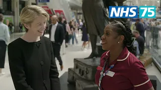 NHS Chief Executive Amanda Pritchard meets Windrush descendant and NHS matron Carol