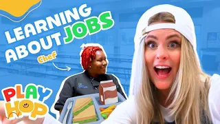 Community helpers for kids | CAFETERIA CHEF Shaquera Johnson w/ SayHop | PlayHop Jobs: Cafeteria