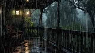 More Calm When Immersing in Balcony Ambience with Heavy Rain | Rain Melody #6