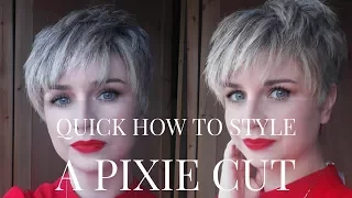 Quick How To Blow Dry/ Style A Pixie Cut HairStyle |Undercut|Hall Styling