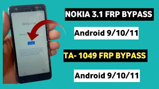 Nokia 3.1 | 3.1 Plus FRP Unlock/ Google Account Bypass 2023 || ANDROID 10 Q (Without PC)100% OK