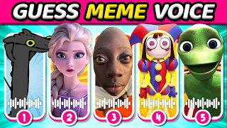 Guess The Meme By Voice| Tenge Song, Toothless Dance, Elsa, Chipi Chapa, The Amazing Digital Circus