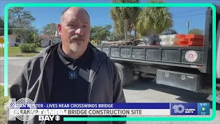 Cleanup begins at bridge construction site in Palm Harbor