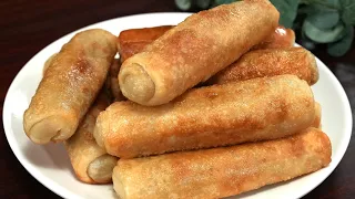 Crispy Cheese Onion Spring Rolls, Crispy on the outside, Juicy on the inside