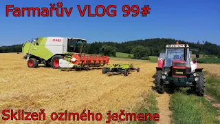 Farmařův VLOG 99# První žně na farmě! | Sklizeň ozimého ječmene