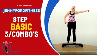 Step Aerobics Basic with 3 Combos | Fitness Cardio Workout | 45 Min | JENNY FORD