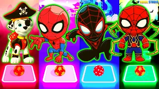 Paw Patrol vs Spiderman Black Spiderman Tiles Hop EDM Rush