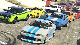 30 Of Us Doing A Fast & Furious Car Meet In GTA Online