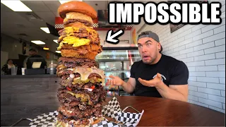 ONLY 25 MINUTES!?! UNDEFEATED BURGER CHALLENGE WITH 30 MEAT PATTIES | Joel Hansen