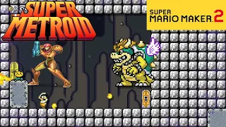 Super Metroid Introduction Level Recreated In Super Mario Maker 2