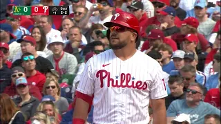 LEAD-OFF SMASH for SCHWARBER! Kyle Schwarber launches lead-off HR in Phillies debut!!