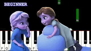 Do You Want to Build a Snowman FROZEN BEGINNER Piano Tutorial + SHEET MUSIC by Cristian Chifan