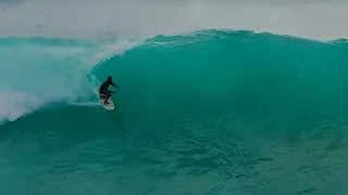 Drone Surf Video at Impossible surf spot in Bali