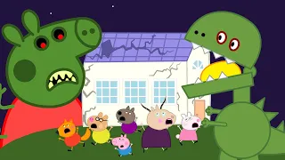 Peppa and the Green Monster ATTACK the school ?!! Peppa Pig Funny Animation